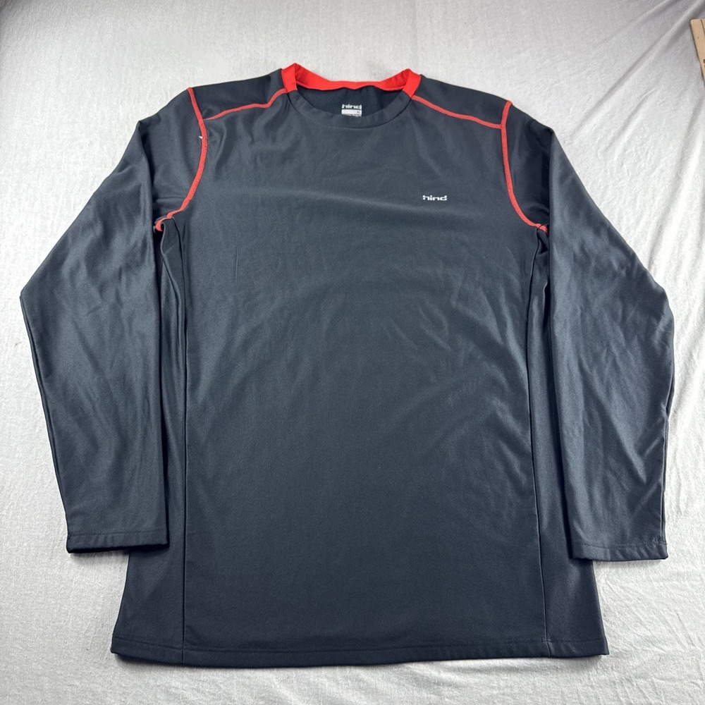 Hind Sweatshirt Mens XL Black Long Sleeve Stretch Performance Outdoors Crewneck